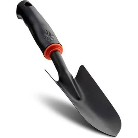 Truelle de jardin avec manche ergonomique antidérapant pour planter, repiquer, désherber (pelle large) (1/4)