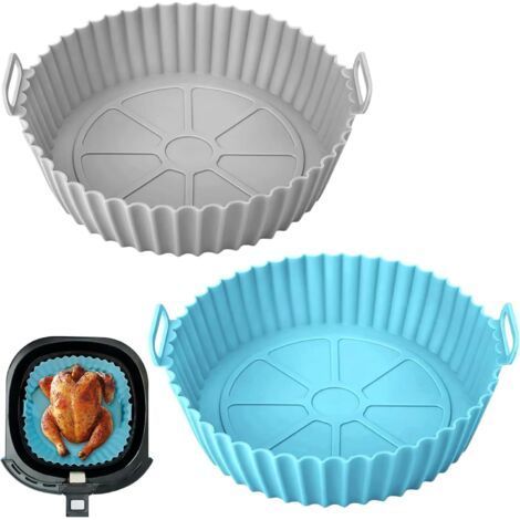 Air Fryer Liners, Non-Stick Air Fryer Accessories, Food Grade Silicone Air Fryer Liner, 2 Pack, Heat Resistant Up to 450°F (1/5)