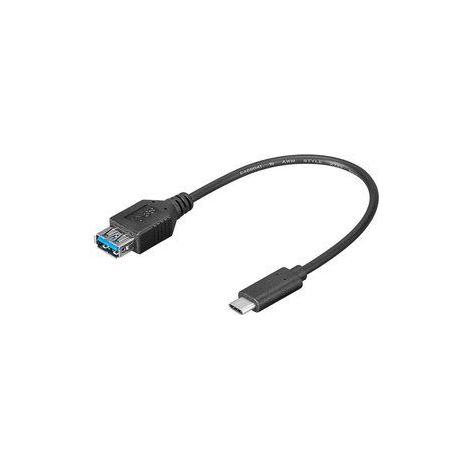 GOOBAY Cavo SuperSpeed USB3.0 A Femmina / USB3.1 C Maschio 20cm Nero (1/3)