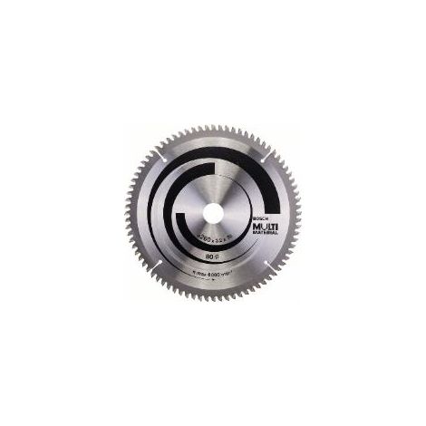 Lame de scie circulaire Bosch MultiMaterial 260x3,2x30 80Z - 2608641204