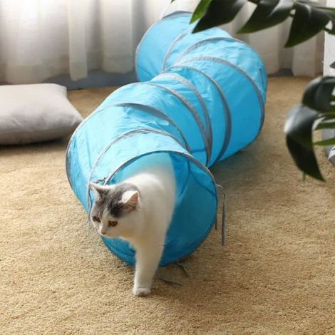 Tunnel de Jeu Pliable Chat Jouet Tube Aire de Jeu pour Chiot Lapin Chatons Maison d'Activité Divertissement Intérieur Extérieur (1/4)