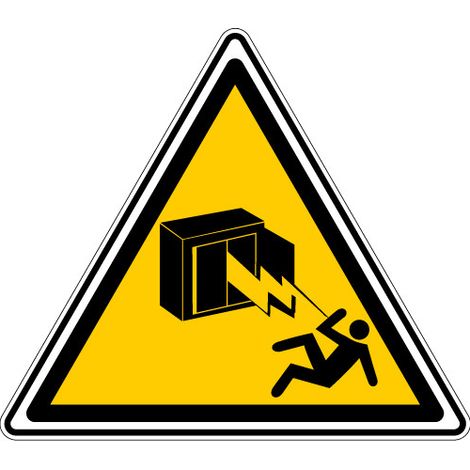 ADHESIF DANGER ARMOIRE ELECTRIQUE (C0003T) - Adhésif - 125 x 125 mm