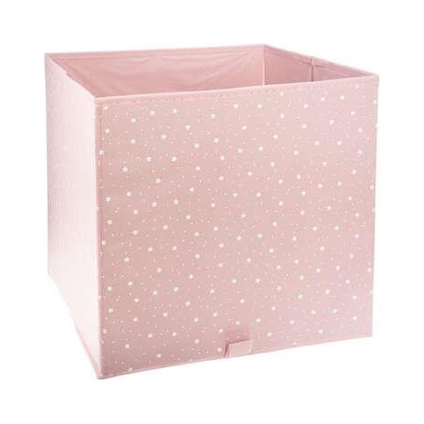 PINKE REGALBOX mit quadratischem Einsatz in Sternenform (1/4)