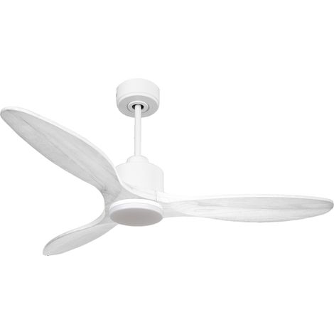 Ventilatore da soffitto Reversibile Termostato Dimmabile Wifi Motore CC Tetti inclinati Telecomando Luce a tre toni Hypersilence Memoria Shopify Vendible (AUTOMATICO) PURLINE SantoriniD132C03LED64947