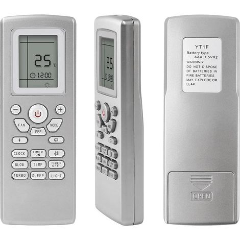 Télécommande pour climatiseur compatible Gree YT1F YT1FF YT1F1 infrarouge de remplacement (1/5)