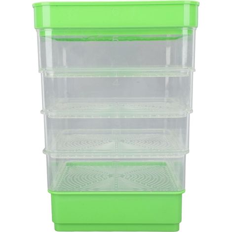Stackable 4-Tier Germination Kit, Space-Saving Soybean Sprout Growing Tray, Suitable for Vegetable Planting Tray, for Plants (1/5)