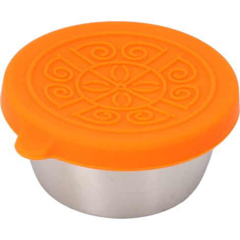 Récipient à Sauce Portable 50ml en Acier Inoxydable 304, Anti-Fuite avec Couvercle Orange pour Salon de Beauté (1/5)
