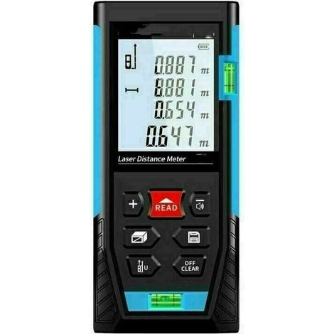 Télémètre Laser 50m, Metre Laser, Calcule Distance Surface Volume, Fonction Pythagore, Stocker 99 données, Fonction Muet, IP54 (1/4)