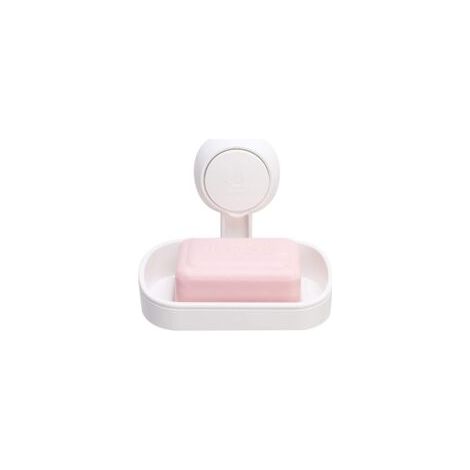 Porte-Savon à Ventouse Simple - Pour Douche et Baignoire - Installation sans Perçage - Drainage Rapide - Organisation Salle de Bain - Fixation Solide (1/4)