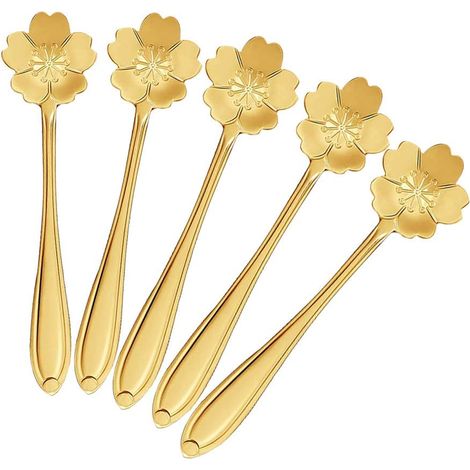Cuillère À Café En Acier Inoxydable - 12,6 Cm - Pour Café Expresso Thé Dessert Glace Yaourt - Lot De 5 (1/5)