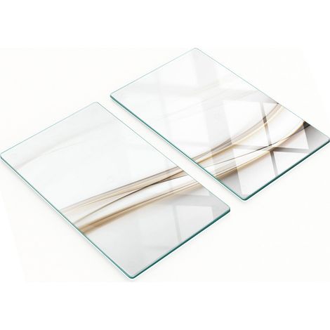 Multifunktionale dekorative Glasplatten „Abstrakte Wellen“, 2 x 30 x 52 cm (1/5)
