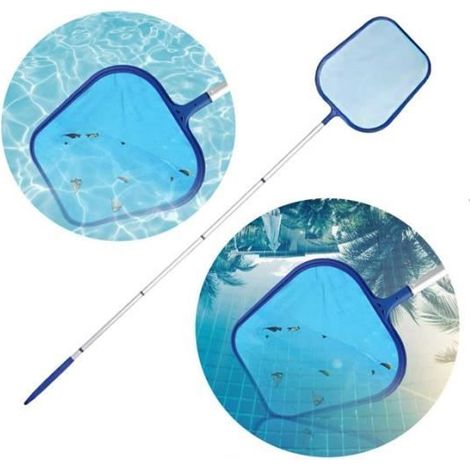 Épuisette de Piscine - Non spécifié - 120cm - Maille Fine - Aluminium - Bleu et Argent (1/4)