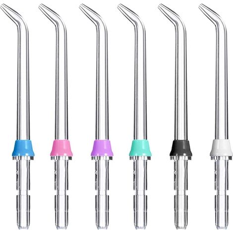 6-teiliges Set Ersatzdüsen für Hochdruck-Zahnduschen Kompatibel mit Waterpik WP-100, WP-250, WP-660, Classic Düsen für kabellose Mundduschen (1/5)