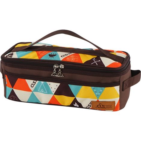 Sac de rangement pour matériel de camping et couverts de voyage - Sac à linge et articles de toilette portable en tissu Oxford, 33 cm x 13 cm x 12,5 cm, multicolore (1/3)