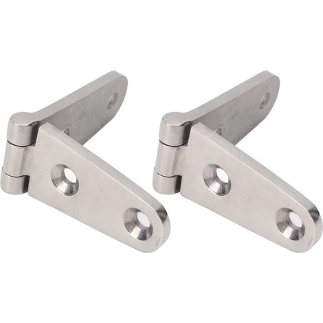 Paire de charnières à sangle robustes avec trous, en acier inoxydable 316, pour applications marines, nautiques et domestiques (porte, portail, abri de jardin, grange). 2 trous : 103 x 27 mm / 4,06 x 