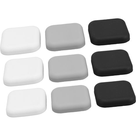 Lot de 12 butoirs de poignée de porte transparents en silicone auto-adhésif, absorbant le bruit, pour la maison ou le bureau. (1/5)