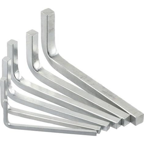 Lot de 6 clés à tête carrée en forme de L - Clé carrée - 4 points - Clé mixte de 3 à 8 mm - Pour serrer la vis carrée (1/5)