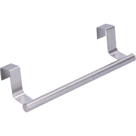 Porte-serviettes en acier inoxydable 36cm, support mural robuste pour cuisine et salle de bain, fixation sans perçage, grande capacité de charge. (1/5)