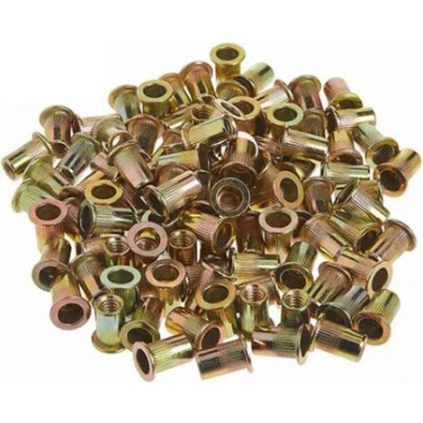 Jeu de 300 écrous à sertir métriques et impériaux, en acier au carbone zingué coloré M3-M8 (1/5)