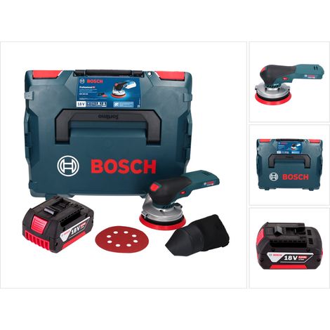 Bosch GEX 18V-125 Professional Akku Exzenterschleifer 18 V 125 mm Brushless + 1x Akku 5,0 Ah + L-BOXX - ohne Ladegerät