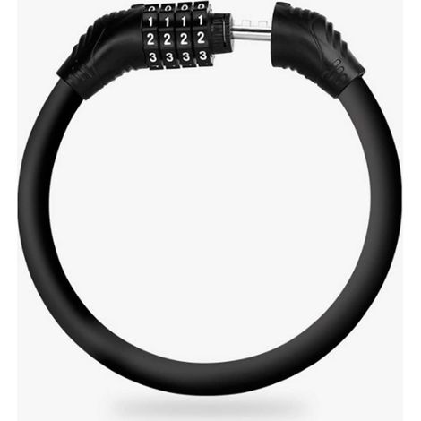 Antivol Code,Secure Mini Antivol en Acier avec Combinaison De Code Numérique - Réglable Et Flexible - Idéal pour Vélo, Moto Et Plus (1/5)