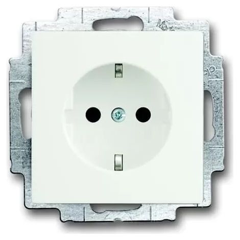 Busch-Jaeger Busch-steplight® SCHUKO® Steckdosen-Einsatz Safety+ mit Nachtorientierungslicht, LED /weiß studioweiß matt - Plattform 63 (20 EUCBLI-884), 2CKA002013A5326 (1/2)