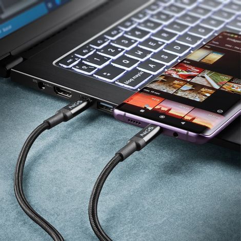 Cable USB NGS KNOT65W-3 3 m Negro