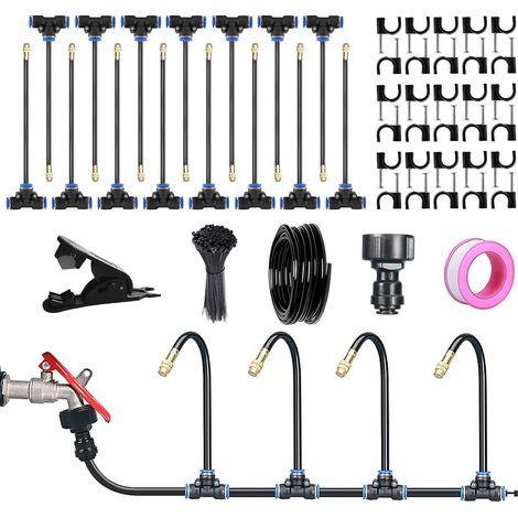 15M Garden Irrigation System, Irrigation System Kit with 15 Adjustable Nozzles, Automatic Garden Watering, 360° Adjustable Drip Sprinkler for Garden, Yard, Lawn, Greenhouse (1/5)