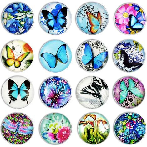 Aimant de réfrigérateur en cristal avec beau motif de papillon pour armoire de bureau, tableau blanc et photo Home Decor Magnet (1/5)