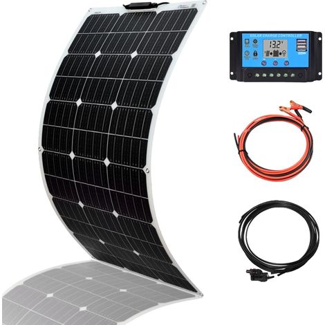 Panneau Solaire, Design Flexible, Haute Efficacité, Kit 100W (1/2)