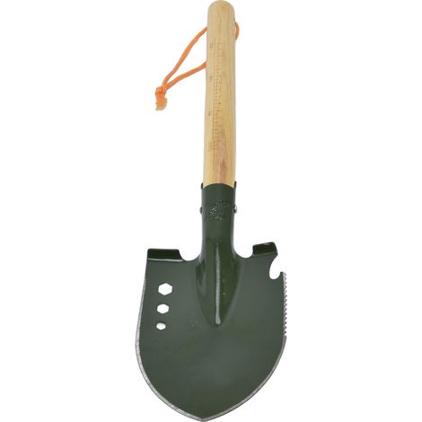 Militärschaufel aus wärmebehandeltem Edelstahl, hohe Härte, hohe Zähigkeit, tragbar, langlebig, vielseitig einsetzbar, ideal für Camping. (1/5)