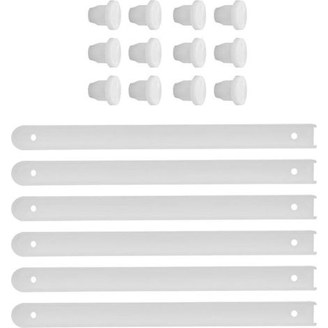Set di guide per cassetti in plastica bianca - guide per cassetti - mobile contenitore - ferramenta per cassetti