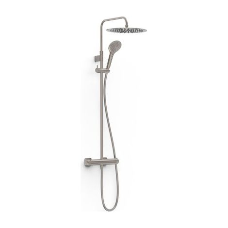 Ensemble mitigeur mural 2 voies pour douche Loft Acier - TRES 22219101AC