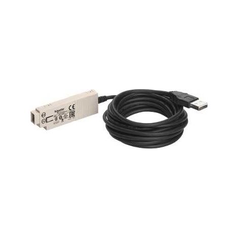 Cordon de raccordement USB PC - relais intelligent Zelio Logic - 3 m - SR2USB01