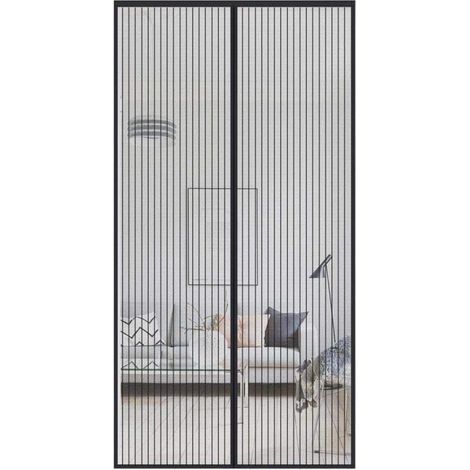Moustiquaire magnétique robuste avec cadre complet et aimants pour porte-fenêtre, 120 x 240 cm