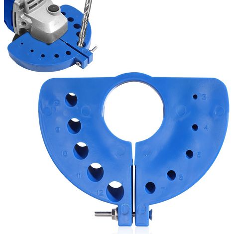 Afilador de brocas, 12,5 x 10,5 x 1,5 cm, material ABS, afilador de brocas para amoladora de precisión, multiusos, con 10 muescas (azul)