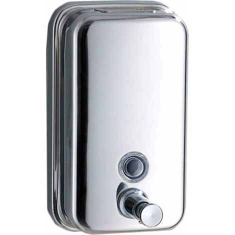 Soap Dispenser Stainless Steel Bathroom WC Kitchen Manual Liquid Soap Box Wall Fixed Mounted 1000ml