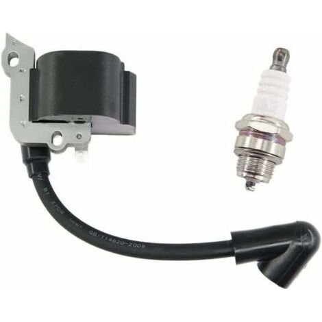 Bobine d'allumage avec bougie d'allumage pour Stihl FS38 FS46 FS45 FS55 FC55 FC55Z FC55-DZ HL45 HL45Z HL45-DZ HS45 HS45Z KM55 KM55RZ KM55C KM55R Tronçonneuse de rechange 4140 400 1308 H559 (1/5)