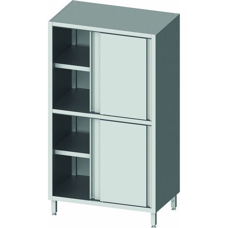 Armoire Haute Inox 4 Portes Coulissantes - Gamme 700 - 2 Hauteurs - Stalgast