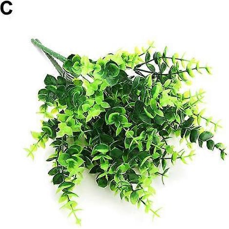 pièce de fausse herbe artificielle verte en plastique pour bonsaï, décoration de jardin, maison ou bureauC (1/5)