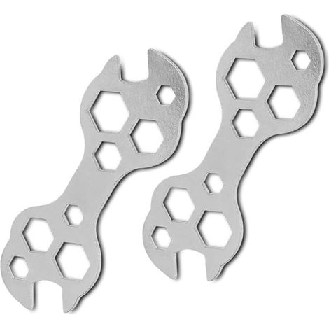 Lot de 2 clés hexagonales 10 en 1 pour pédales de vélo - Outil multifonction - Mini clé hexagonale - Outils de réparation pour vélo de montagne (1/5)