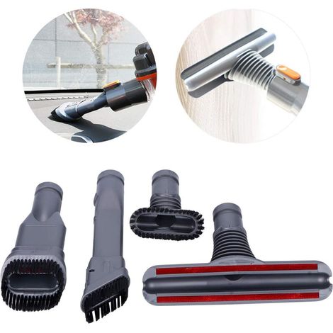 Accessoires d'aspirateur, accessoires d'aspirateur Dyson tête d'aspiration tête de brosse V6 combinaison d'aspiration de canapé buse d'aspiration deux en un ensemble de quatre pièces (1/3)