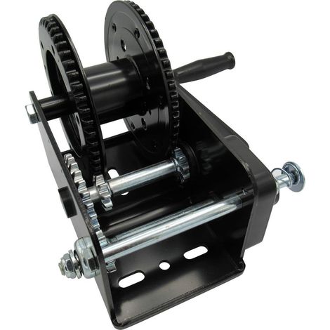 Black Manual Hand Winch with Brake 2500LB (1100KG ATV Car Boat Trailer Puller) (1/5)
