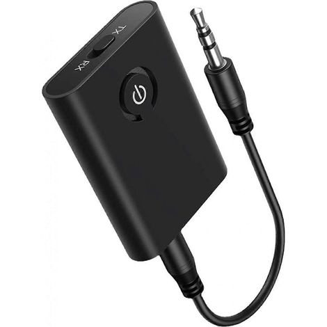 Émetteur/récepteur Bluetooth 5.0, adaptateur audio sans fil 2 en 1 de 3,5 mm (2 appareils simultanément) (1/5)