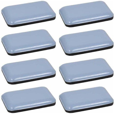 8 Patins Glisseurs en PTFE Téflon Autocollants Rectangulaires 35 x 25 mm pour Protection Sol, Parquet, Pieds de Chaise et Meuble (1/5)