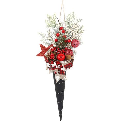 Stil 10: LED-Wandleuchte in Form einer Eistüte (17,7 cm x 45,8 cm), Tür- oder Kaminsimsdekoration, Weihnachtsbeleuchtung (1/2)