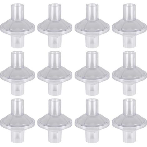 Filtre de sortie en ligne Viral compatible avec les appareils CPAP/BiPAP Resmed et Dreamstation, paquet de 12 (1/4)