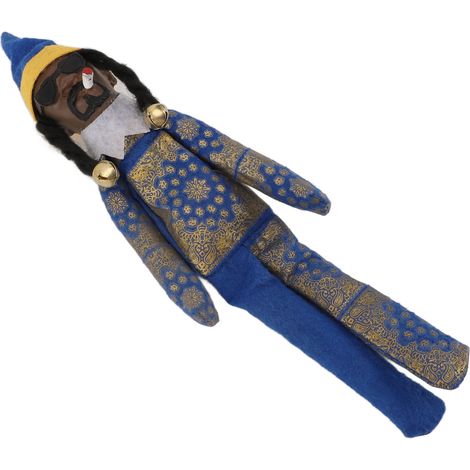 Poupée elfe noire de Noël en résine et feutrine, style hip-hop, décoration de Noël pour la maison, les fêtes, le porche, le bureau, les festivals H1 (1/5)
