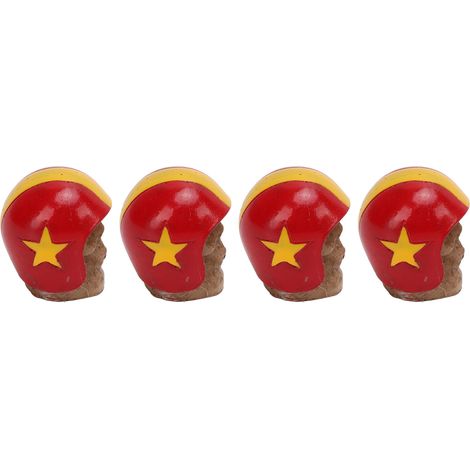 Lot de 4 housses de pneus de voiture, en forme de crâne, universelles, en ABS cuivré et inox, pour SUV et camions, rouges. (1/5)