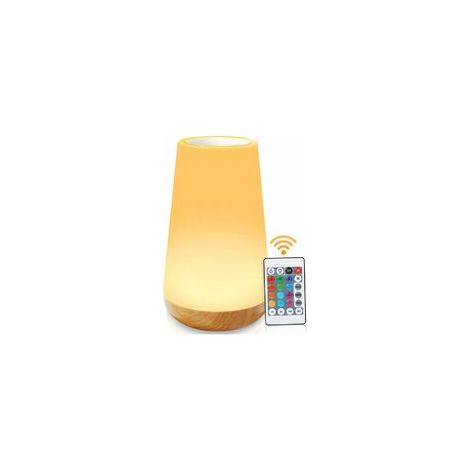 Lampe de Chevet Colorée à 360°,  LED Rechargeable Lampe Nuit Tactile Multicolore avec Lnosité Ajustable Lère de Table de Chevet pour Chambre à Coucher, Salle de Bébé et Salon (1/5)